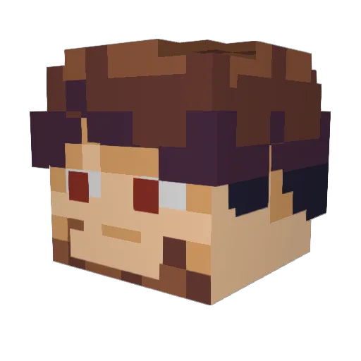 Wafflegod99 Minecraft avatar head, 3D render