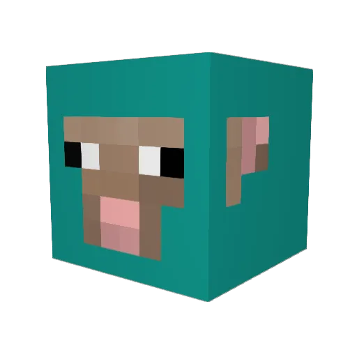 Waffleman6677 Minecraft avatar head, 3D render