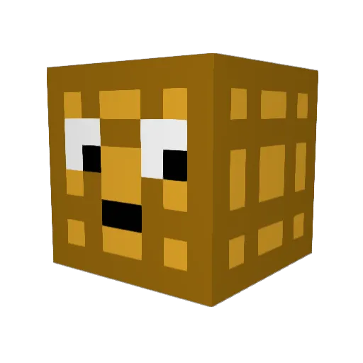 WafflemanCheese Minecraft avatar head, 3D render