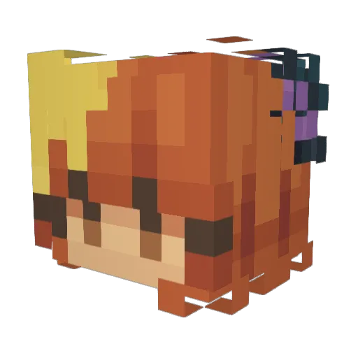 Wafflemi Minecraft avatar head, 3D render