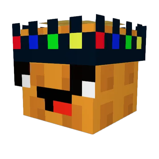 Waffles1623 Minecraft avatar head, 3D render