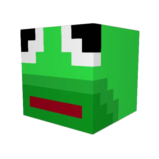 Waffles2384 Minecraft avatar head, 3D render