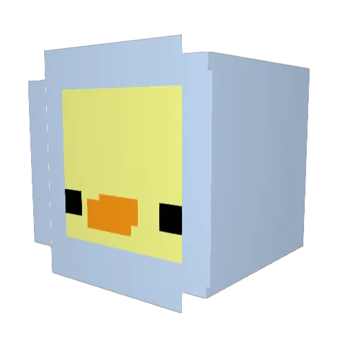 WafflesIC Minecraft avatar head, 3D render