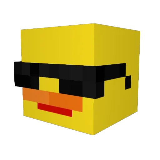 Waffles_The_Duck Minecraft avatar head, 3D render
