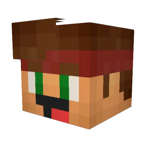 WafflezAJB Minecraft avatar head, 3D render