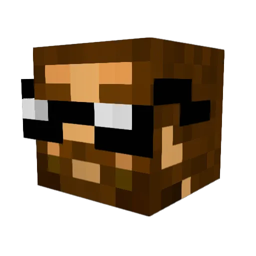 Wafflixs Minecraft avatar head, 3D render
