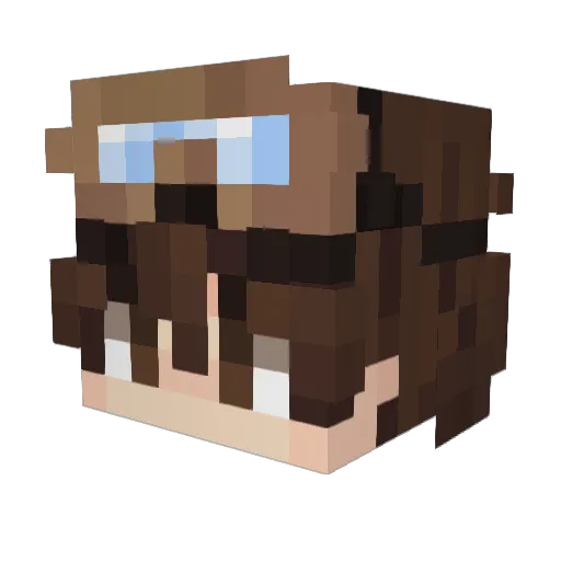 Wafflooos Minecraft avatar head, 3D render