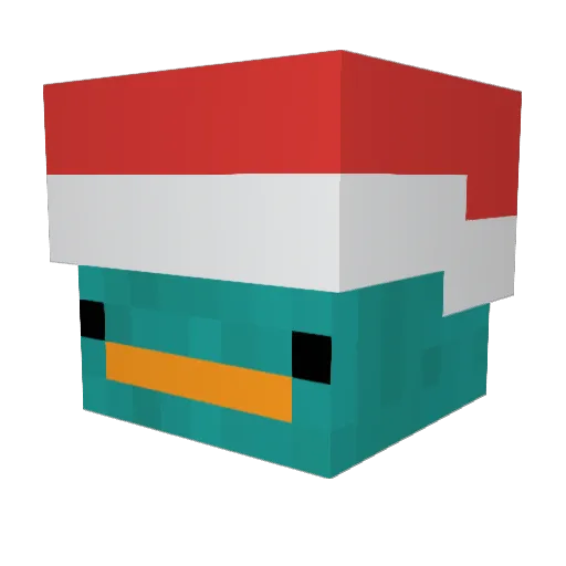 Wag1PengTing Minecraft avatar head, 3D render