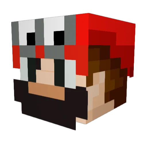Wag1PiffTing Minecraft avatar head, 3D render