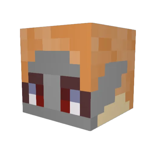 WagaraTezeth Minecraft avatar head, 3D render