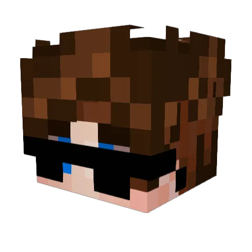 Wagons__ Minecraft avatar head, 3D render