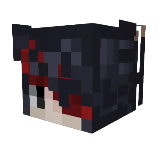 Wagur1Kaoruko Minecraft avatar head, 3D render