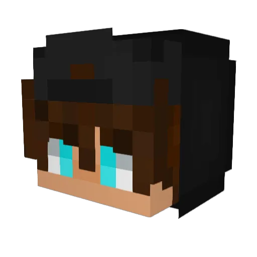 WagwanBruvy Minecraft avatar head, 3D render