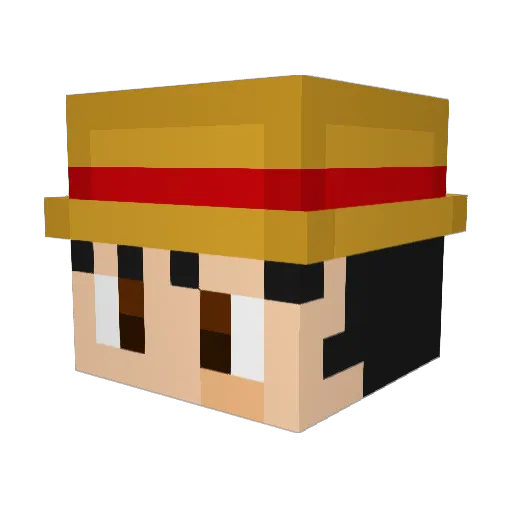 Wah05 Minecraft avatar head, 3D render