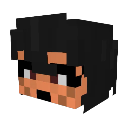 Wahthy Minecraft avatar head, 3D render