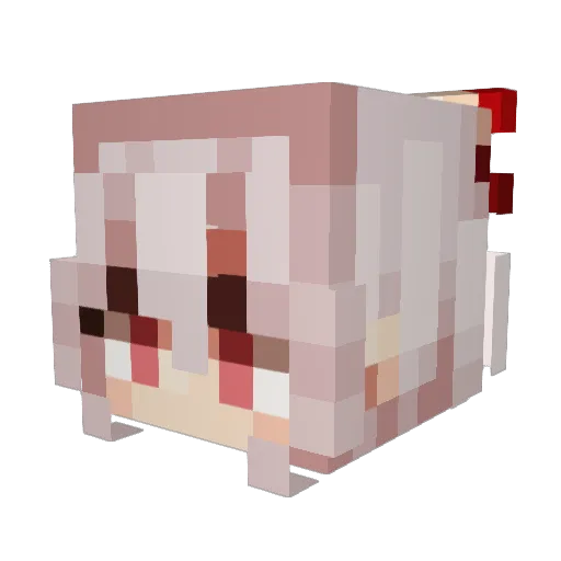 Wai8t Minecraft avatar head, 3D render