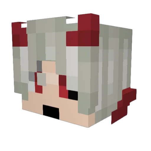 WaiF06 Minecraft avatar head, 3D render
