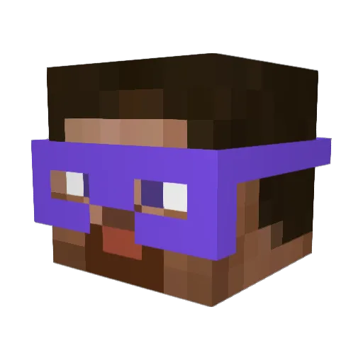 Waifeyy Minecraft avatar head, 3D render