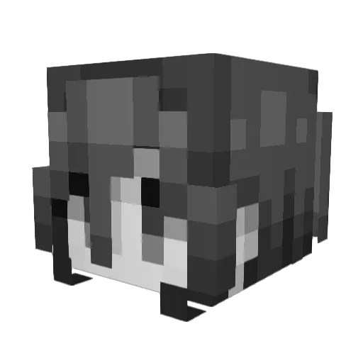 Waifu Minecraft avatar head, 3D render