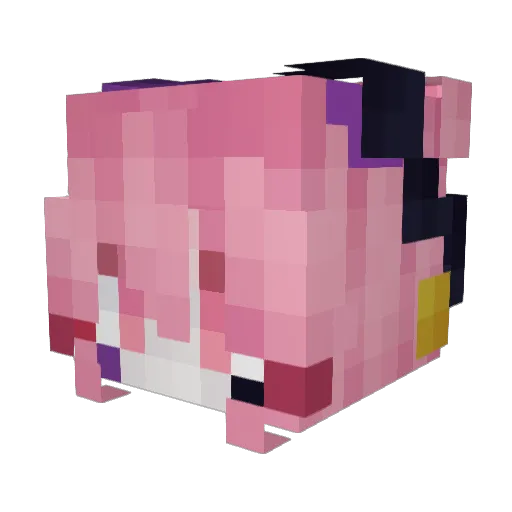 WaifuAlice Minecraft avatar head, 3D render