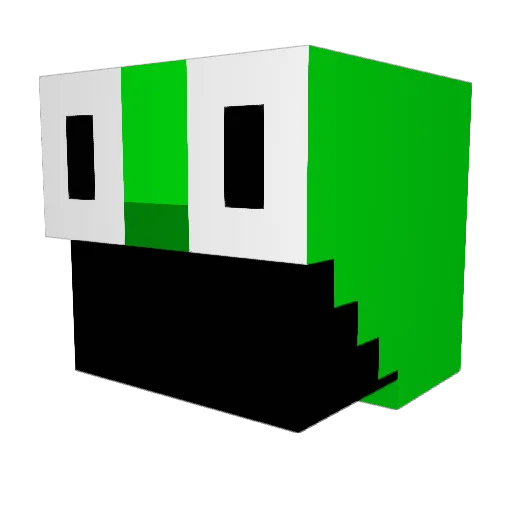 WaifuCatGirl Minecraft avatar head, 3D render