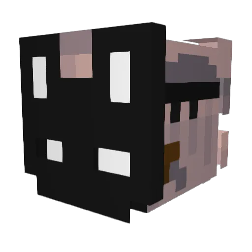 WaifuCrafter Minecraft avatar head, 3D render
