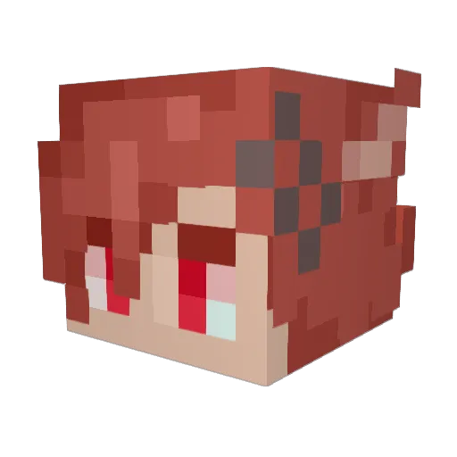 Waifu_Buster Minecraft avatar head, 3D render