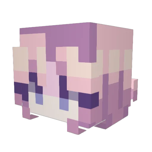 Waifubb Minecraft avatar head, 3D render
