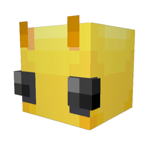 Waiizoo Minecraft avatar head, 3D render