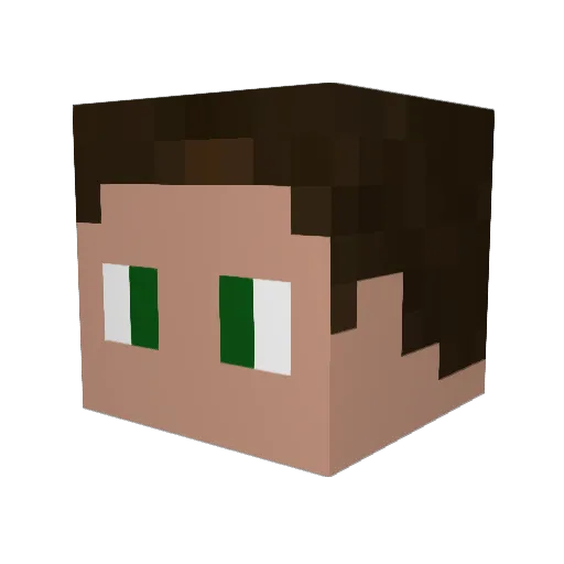 Waikas Minecraft avatar head, 3D render