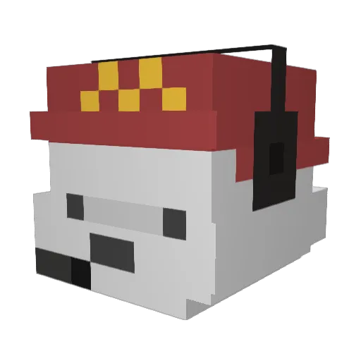Wailer7 Minecraft avatar head, 3D render