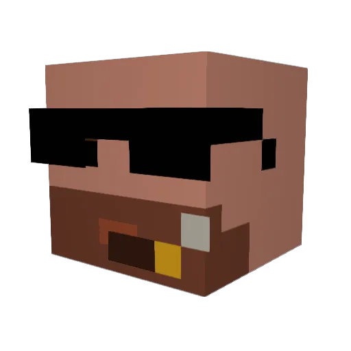 Waiolol Minecraft avatar head, 3D render