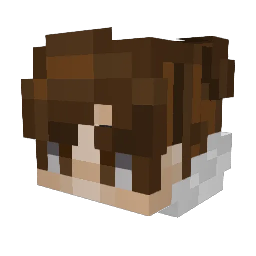 Wairostel Minecraft avatar head, 3D render
