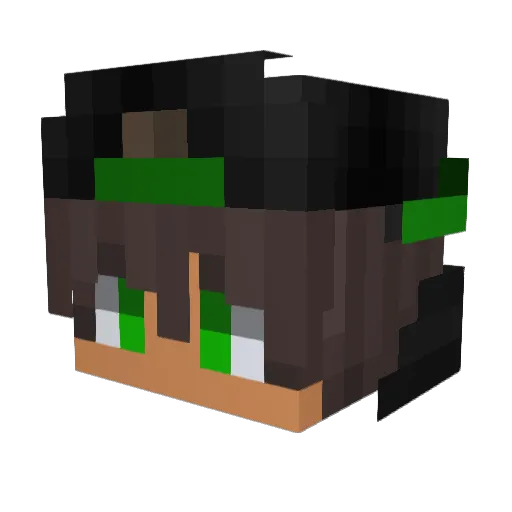 Waish Minecraft avatar head, 3D render