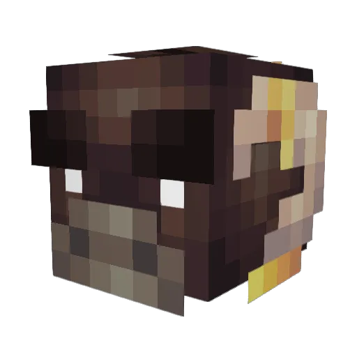 WaitTillIGetAGun Minecraft avatar head, 3D render