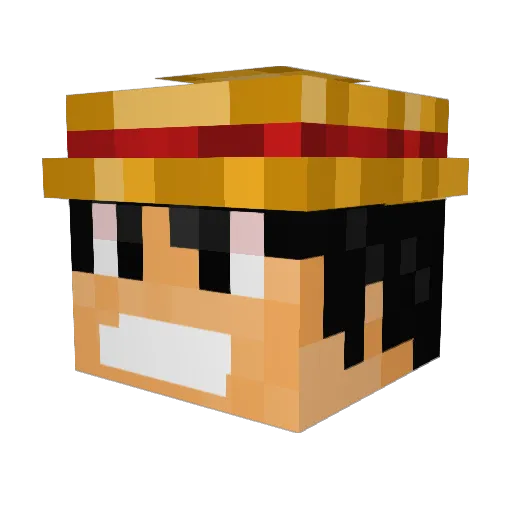 WaitWhoWhat Minecraft avatar head, 3D render
