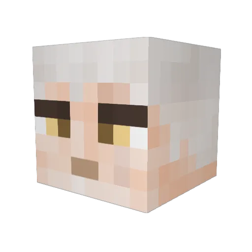 Waithend Minecraft avatar head, 3D render