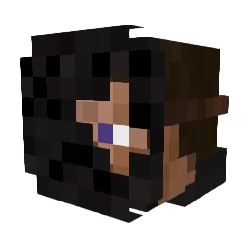 Waitrons Minecraft avatar head, 3D render