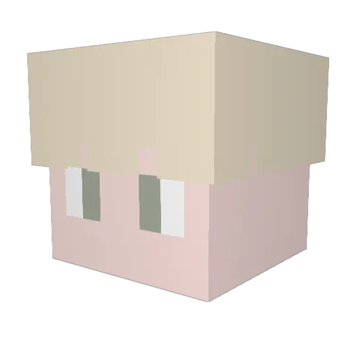 WaiveGuid Minecraft avatar head, 3D render