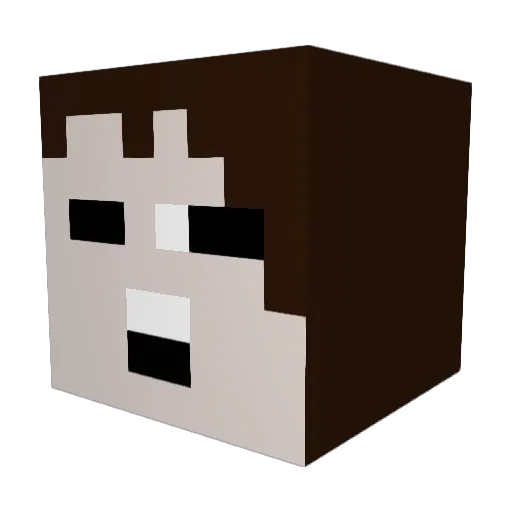 WaixlHD Minecraft avatar head, 3D render
