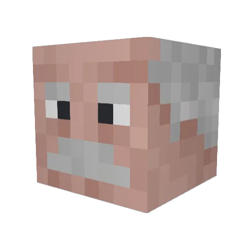WajK1ng Minecraft avatar head, 3D render