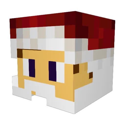Wajc0 Minecraft avatar head, 3D render