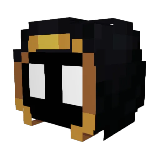 Wajni Minecraft avatar head, 3D render