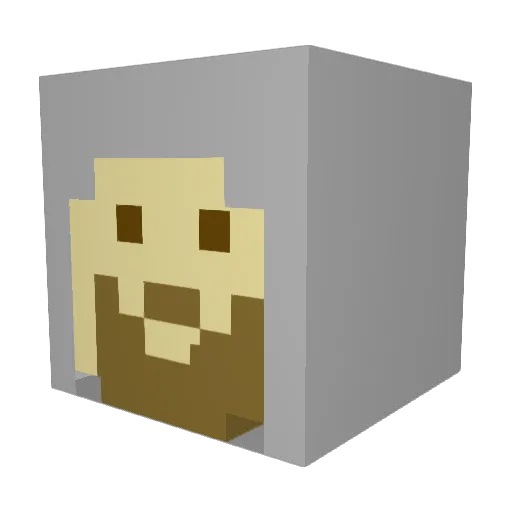 Wajpah Minecraft avatar head, 3D render
