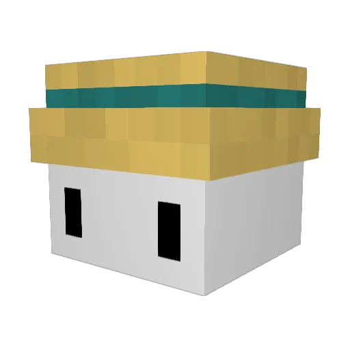 WajtmiN Minecraft avatar head, 3D render