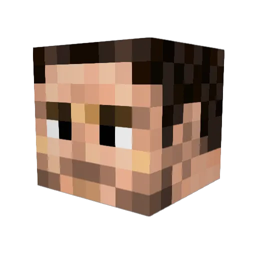 Wak2077 Minecraft avatar head, 3D render
