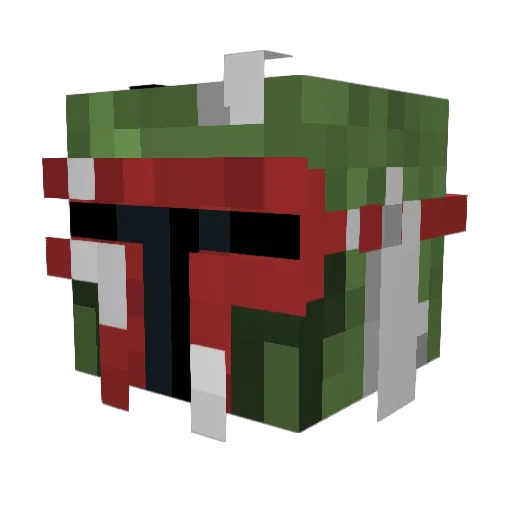 WakMando Minecraft avatar head, 3D render