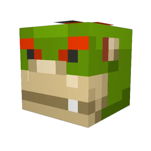 Waka_Taco Minecraft avatar head, 3D render