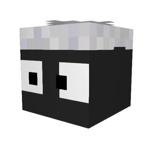 WakakoR Minecraft avatar head, 3D render