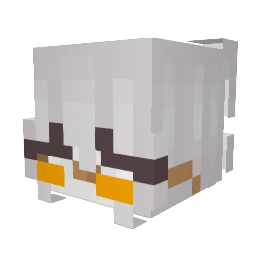 Wakamii_ Minecraft avatar head, 3D render